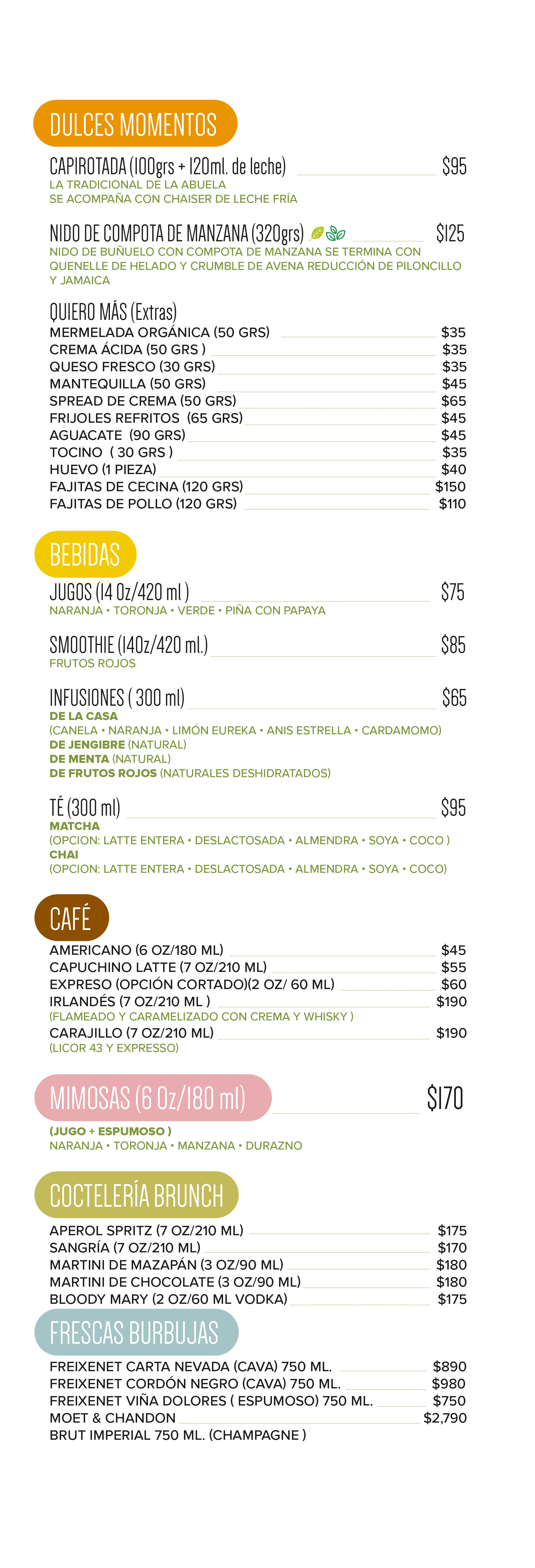 Carta de Desayunos — Página 2